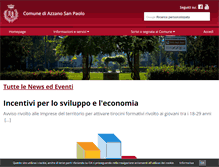 Tablet Screenshot of comuneazzanosanpaolo.gov.it
